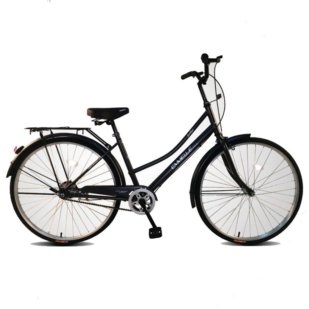 자전거 26 인치 알루미늄 휠 (뒷 좌석이있는 단일 속도 포함) Aldult 용 자전거 통근 휴대용
